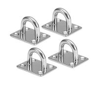 EVWGNPQRV Heavy Duty U-Shaped Eyes Plates Hook, Stainless Steel U-Type Eye Plate Hook 5mm/6mm/8mm 4 pcs(304 M6)