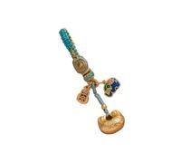 EVWGNPQRV Vintage Keychain Pendants Charms, Brass Keychain Pendant with Safety Lock for Car Key Fortune Ingot Gold Copper 7.5cm