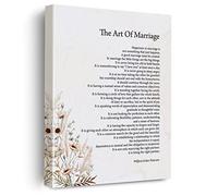 EVXID The Art of Marriage Canvas Poster Painting Wall Art, Marriage Poetry Print Artwork Framed Ready to Hang for Home Office Decor 12 x 15 inch
