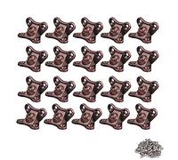 Evzvwruak 20Piece Removable Combination Butterfly Corner Code Heavy Duty Shelf Brackets, L Bracket, (Red Bronze)