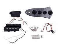 Evzvwruak 5 Jazz -08 Bass Loaded Control Plate Universal with Electric Bass Pickup Effector for 4/5 String Parts