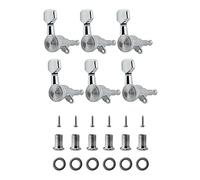Evzvwruak Silver 6R Locking Tuning Key Head Set Fully Enclosed Electric Wooden Guitar String Button
