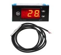 EW - 181H Digital Temperature Controller Thermostat, Temperature Control Meter with Probe, Accurate - 45℃ to 80℃ Range, for Refrigeration and Heating Systems, Compact 76x35x76mm A