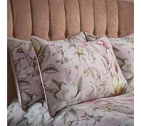 Ew By Edinburgh Weavers Lavish Floral Blush 100% Cotton Sateen Pillowcase Pair Beige