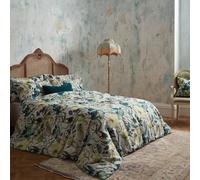Ew By Edinburgh Weavers Morton Floral Cotton Sateen Duvet Cover Set, Double, Blue