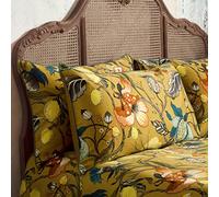 Ew By Edinburgh Weavers Morton Floral Ochre 100% Cotton Sateen Pillowcase Pair yellow