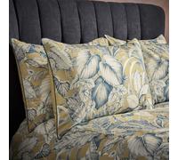 Edinburgh Weavers Tivoli Tropical Luxury Cotton Piped Pair of Pillowcases in Yellow Edinburgh Weavers Yellow