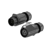 EW-LP20 Industrial IP68 Waterproof Electric Wire Panel Connector M20 Female Male Socket 2 3 4 5 7 9 12 Pin 5-20A(3 Pin Set)