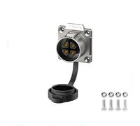 EW-LP24 IP68 2 3 4 10 12 19 24 Pin M24 Connector Signal Solar Panel Large Current 25A-5A OD 12AWG 20AWG Soldering Wire(4 Pin female socket)