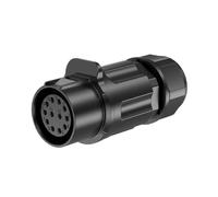 EW-LP24 IP68 35-5A Waterproof Electrical Docking Wire Cable Connector M24 2 3 4 10 12 19 24 Soldering Socket(12 Pin female socket)