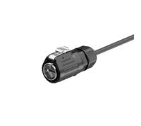 EW-LP24 IP68 Waterproof M24 Industrial HDMI2.0 Connector Socket 1m/ 3ft Extension Dash Flush Panel Mount Signal Cable(Plug with 1m cable)