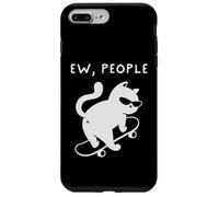 Ew People Funny Cat Skateboard Introvert Sarcastic Humor Case for iPhone 7 Plus/8 Plus