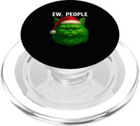 Ew People Grumpy Green Cat christmas sarcastic introvert PopSockets PopGrip for MagSafe