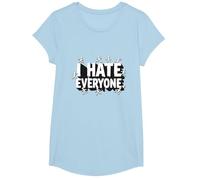 Ew People I Hate Everyone Sarcastic Introvert Humor T-Shirt, Girls, Baby Blue, Small