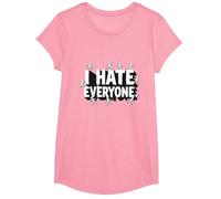 Ew People I Hate Everyone Sarcastic Introvert Humor T-Shirt, Girls, Pink, Large