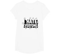 Ew People I Hate Everyone Sarcastic Introvert Humor T-Shirt, Girls, White, Large