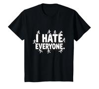 Ew People I Hate Everyone Sarcastic Introvert Humor T-Shirt, Kids, Black, 10 Years