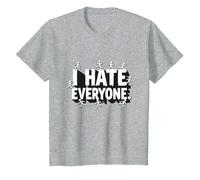 Ew People I Hate Everyone Sarcastic Introvert Humor T-Shirt, Kids, Heather Grey, 2 Years