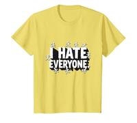 Ew People I Hate Everyone Sarcastic Introvert Humor T-Shirt, Kids, Lemon, 4 Years
