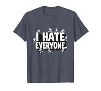 Ew People I Hate Everyone Sarcastic Introvert Humor T-Shirt, Men, Heather Blue, XL
