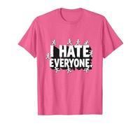 Ew People I Hate Everyone Sarcastic Introvert Humor T-Shirt, Men, Pink Heather, X-Large