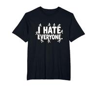 Ew People I Hate Everyone Sarcastic Introvert Humor T-Shirt, Men's Big and Tall, Black, 6X Tall