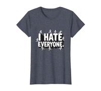 Ew People I Hate Everyone Sarcastic Introvert Humor T-Shirt, Women, Heather Blue, S