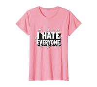Ew People I Hate Everyone Sarcastic Introvert Humor T-Shirt, Women, Pink, 3XL