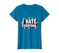 Ew People I Hate Everyone Sarcastic Introvert Humor T-Shirt, Women, Sapphire, 3XL