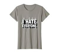 Ew People I Hate Everyone Sarcastic Introvert Humor T-Shirt, Women, Slate, XXL
