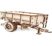 EWA Eco-Wood-Art - 3D wooden puzzle for teenagers and adults - TRAILER FOR TRACTOR BELARUS-82 - DIY kit, self-assembly, no glue required - 68 pieces