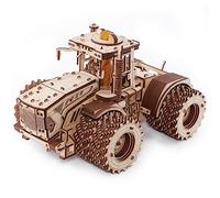 EWA Eco-Wood-Art - KIROVETS K-7M Mechanical Tractor Three-dimensional Puzzle for Adults and Teenagers-Collection Without Glue-596 Details, Color Nature