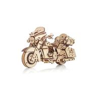 EWA Eco-Wood-Art Motorcycle 3D Puzzle 3D Wooden Jigsaw Puzzle with Lifting Mechanism Rubber Wheels and Moving Parts, 273 Pieces DIY 3D Motorcycle for Adults and Teens 14+