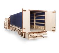 EWA Eco-Wood-Art Trailer for Highly Detailed and Realistic 3D Mechanical Puzzle of a Tarpaulin Trailer for the EWA Truck Road King with Real Trailer Features - Natural