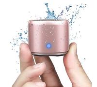 EWA Travel Case Packed, A106 Pro Portable Bluetooth Speaker with Custom Bass Radiator, Brief Design, IP67 Waterproof, Perfect Mini Speaker for Shower, Room, Bike, Car (Rose Gold)