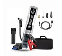 EWAAN ELEVON Jump Starter & Cordless Car Vacuum, 14.8V | Portable Power Pack, Tyre Inflator, LED Light & Pressure Gauge, HEPA Filter, Dual Suction, Compact with EVA Storage Case