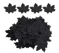 Ewanda store 1000 Pcs Artificial Maple Leaves Black Maple Fall Leaves Fake Leaves for Halloween Room Crafts Wedding Party Decoration
