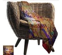 EwaskyOnline New York Blanket Custom Photo Grunge Style Complex Artsy Montage NYC Letters on Magazine Cover Popular Brooklyn Recliner Throw,Couch Throw, Couch wrap 84" W x 70" L Multicolor