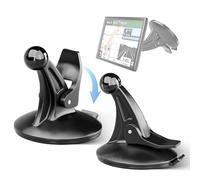 EWAY 2PCS GPS Car Holder Mount for Garmin Nuvi Windshield Dashboard with Strong Suction Cup, 17mm Swivel Ball Mounting Pattern Replacement for Garmin GPS Navigator Navigation Car Dash Mount Cup Holder