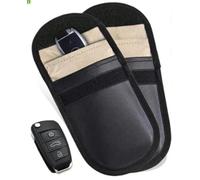 Ewayz 2Pcs Faraday Pouch for Car Keys, RFID Car Key Signal Blocker Pouch with Hook Securing Key Ring Keyless Entry Car Keys Case Waterproof Key Fob Protector Car Keys Anti-Theft Remote Entry