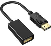 Ewayz Displayport to HDMI Adapter 4K, Display Port(DP) of Computer/Laptop to HDMI of TV/Monitor/Projector Converter for Lenovo, HP, Dell, Asus, and more