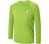 Ewbob Kids UPF 50+ Long Sleeve Rash Guard Quick Dry Tops Grass Green 11-12Y