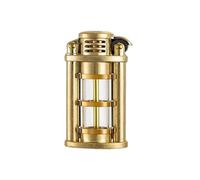 EWDHJK Small and portable antique kerosene lighter, grinding wheel ignition transparent fuel tank, exquisite and simple, very suitable for gift giving and collection (gold)(Bronze)