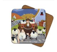 Ewe Drive Me Crazy - Funny Horse and Sheep Drinks Coaster by The Whimsical World of Thomas Joseph - Individual