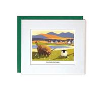 "Ewe Make Me Happy" Mounted Greeting Card by Thomas Joseph - Sheep Gift - Blank Valentines Love You Card