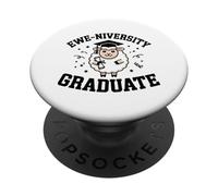 Ewe-niversity graduate Funny Sheep Graduation Humor PopSockets Adhesive PopGrip