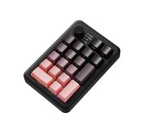 EWEADN NK20 Wireless Retro Mechanical Numpad with Knob, Bluetooth/2.4GHz/USB-C Connect with RGB Backlight Hot Swappable Number Pad, 20-Key Rechargeable External Num Pad for Win, Mac, Black Berry Pink