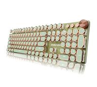 EWEADN Typewriter Style Mechanical Gaming Keyboard, Wired Mechanical Keyboards