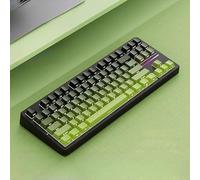 EWEADN X87 Wireless Mechanical Keyboard ASMR,80% Tri-Mode BT5.0/2.4GHz/USB-C Hot Swappable Custom Keyboard,10000mAh battery, Gasket Structure, RGB Backlit, Side Printed Gaming Keyboards-Gradient Green