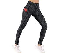 Ewedoos Fleece Lined Leggings Women Thermal Leggings Women Winter Gym Leggings High Waisted Warm Yoga Pants with Pockets Charcoal